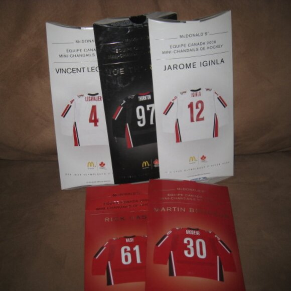 Lot of 5 McDonald’s Team Canada Hockey Mini Jersey's 2006 includes Joe Thornton - Picture 1 of 9